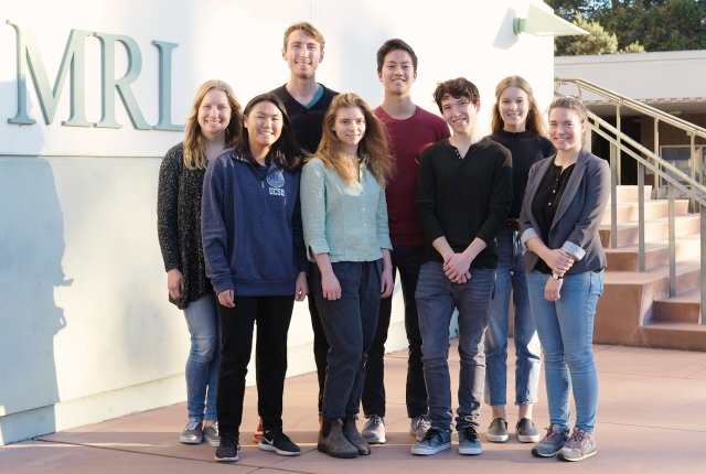 Lab members, left to right: Megan Cavanaugh, Allison Chau, George Degen, Katerina DeOlivares, Jonathan Chen, Michael Lum, Ines Bilkić, and Angela Pitenis. Not pictured: Steven Nguyen, Jonah Rosas, and Eric Valois. Photo by Ram Seshadri.